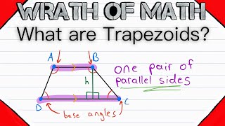 What are Trapezoids  Geometry Quadrilaterals [upl. by Berky293]