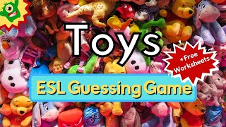 Toys Vocabulary Guessing Game  Free Worksheets  ESL Kindergarten [upl. by Suivatnom]