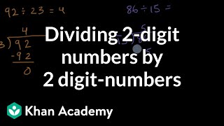 Dividing 2digit numbers by 2 digitnumbers  Grade 5 TX TEKS  Khan Academy [upl. by Hgalehs]