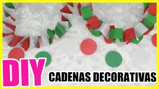 Cómo hacer CADENAS DE PAPEL  DIY  Nadia Elias [upl. by Melanie]