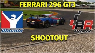 iRacing vs RaceRoom Ferrari 296 GT3 Battle at Road America [upl. by Ardnyk]