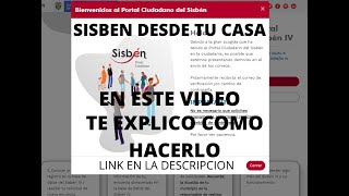 COMO ME AFILIO AL SISBEN IV POR INTERNET  PORTAL CIUDADANO DEL SISBEN [upl. by Harvie]