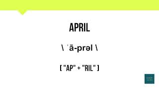 How To Pronounce April  Meaning  Pronunciation [upl. by Lilak]