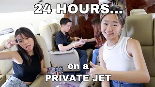 WE STAYED 24 HOURS IN A PRIVATE JET [upl. by Schaumberger]