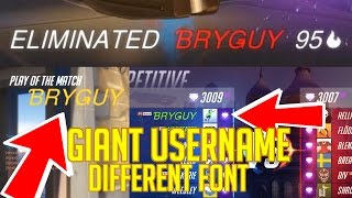 Asian font  Large username in Overwatch PC WORKS IN OVERWATCH 2 [upl. by Suki781]