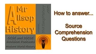 GCSE History source paper tips  comprehension questions revision [upl. by Eetnod47]