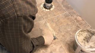 Installing Luxury Vinyl Tile Step 5 Grout the Tiles [upl. by Kanor591]