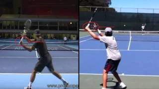 Three Tips For Improving A Lefty Tennis Forehand [upl. by Asimaj]