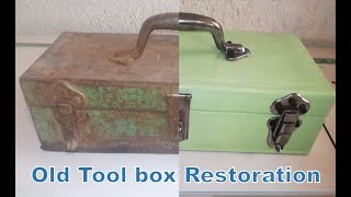 Rusty old tool box Restoration 1950 [upl. by Plato]