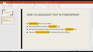 How To Highlight Text In Microsoft PowerPoint [upl. by Jamille105]