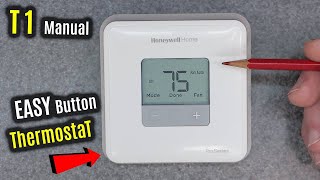 HONEYWELL Home T1 Guide  Basic Manual Digital Thermostat  So SIMPLE amp EASY to use [upl. by Nebur10]