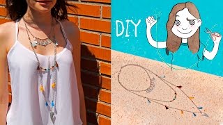 DIY Collar largo Boho chic style I Diypnotizada [upl. by Akeemat]