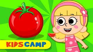 The Tomato Song  WOW Tomatoes amp Vegetables  Lets Eat Them Original Songs For Kids by KidsCamp [upl. by Nahgam]