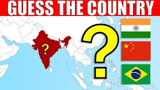 Guess The Country on The Map  Geography Quiz Challenge [upl. by Mojgan]