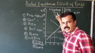 Effects of Tariff  Partial Equilibrium Analysis [upl. by Ehcar995]