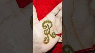 A❤️P name mehndi design letter mehndi design AP letter mehndi tattoo shorts viralvideo mehndi [upl. by Oiraved]