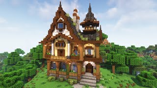 Minecraft  Fantasy Medieval House  Minecraft Tutorial [upl. by Acus]