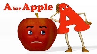 A for Apple  Alphabet ABC Songs  Phonics Song  3D ABC Songs amp Rhymes for Children [upl. by Alol648]