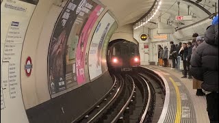 Northbound Northern Line Train at Embankment Station [upl. by Ezalb]