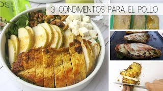 😋 POLLO A LA PLANCHA ► 3 MARINADOS PARA POLLO [upl. by Annaes]