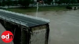 Bridge collapses in China as cars drive across it [upl. by Boni595]