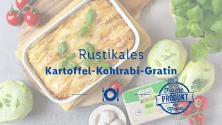 Rustikales KartoffelKohlrabiGratin  herzhafte Gratin [upl. by Nwahsd486]