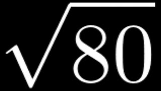 How to Simplify the Square Root of 80 sqrt80 [upl. by Riggs]