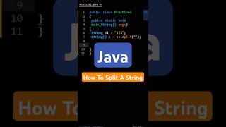 Java How To Split A String [upl. by Yssim]