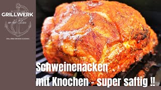 Schweinenacken 🐷 mit Knochen 🦴 vom Grill ♨️  der Hammer 🤩 [upl. by Yenetruoc]