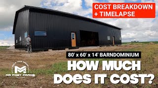 Barndominium Cost Breakdown  Full Timelapse  80 x 60 x 14 [upl. by Faux]