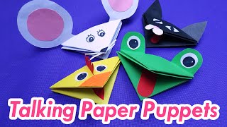 DIY Triangular Paper Hand Puppets 4 Cootie Catcher Farm Animals [upl. by Yule]