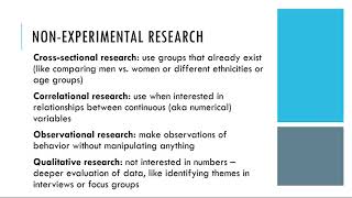 71 Overview of NonExperimental Research [upl. by Gnem235]