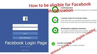 How to Monetize your Facebook page without living in an eligible country [upl. by Aillicsirp501]