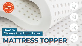 Latex Mattress Topper How to choose the right one for your body [upl. by Illyes866]