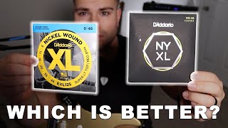 DAddario NYXL vs XL Nickel Wound String Comparison and Review [upl. by Ilagam]