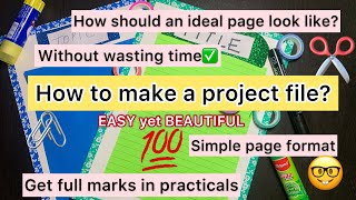 HOW TO MAKE PROJECT FILE  Easy school project design Project decoration ideas Front page design [upl. by Aicilaf584]