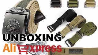 Unboxing Aliexpress  Cintos Táticos [upl. by Corder520]