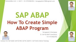 How to Create Simple SAP ABAP Program [upl. by Notac]