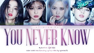 BLACKPINK 블랙 핑크  You Never Know Lyrics Color CodedHanRomEng [upl. by Namar]