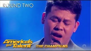 Marcelito Pomoy Philippines Winner SHOCKS America on AGT Champions [upl. by Kanal170]