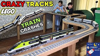 LEGO CITY Express Passenger Train NEW GIANT TRAIN Track Layout Build With Giant Slow Seline [upl. by Nylanaj623]