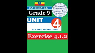 Mathematics Grade 9 Unit 4 Exercise 412Girma21 [upl. by Naginarb]