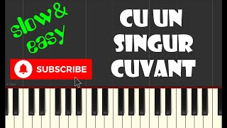 🎹 Cu un singur cuvânt tutorial  partitură pian  nivel începător [upl. by Ettenwad]