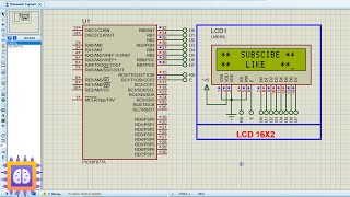 PIC16F877 16x2 LCD  Proteus Simulation [upl. by Mure]