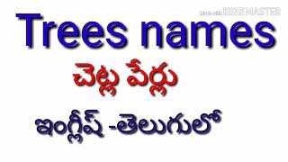 Trees Names English to Telugu [upl. by Odlanra]