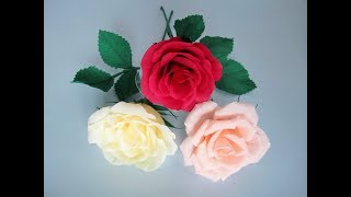 DIY Rosen aus KrepppapierRoses made of crepe paper [upl. by Colet640]