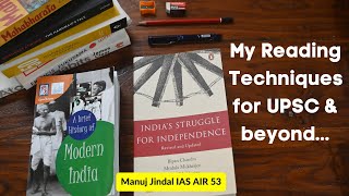 How to Read Effectively for UPSC IAS Exam Study Techniques by Manuj Jindal AIR 53 to improve skills [upl. by Nawyt151]