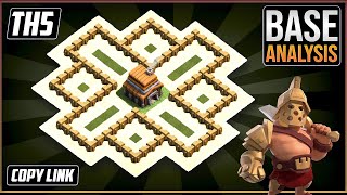 THE ULTIMATE TH5 HYBRIDTROPHY Base 2023 COC Town Hall 5 TH5 Trophy Base Design  Clash of Clans [upl. by Janine]