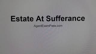 236 estate at sufferance Free Real Estate License Exam Words Questions AgentExamPasscom [upl. by Dalia373]