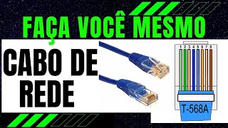 COMO FAZER CABO DE REDE  COMO CRIMPAR CABO DE REDE RJ45 [upl. by Aleina590]